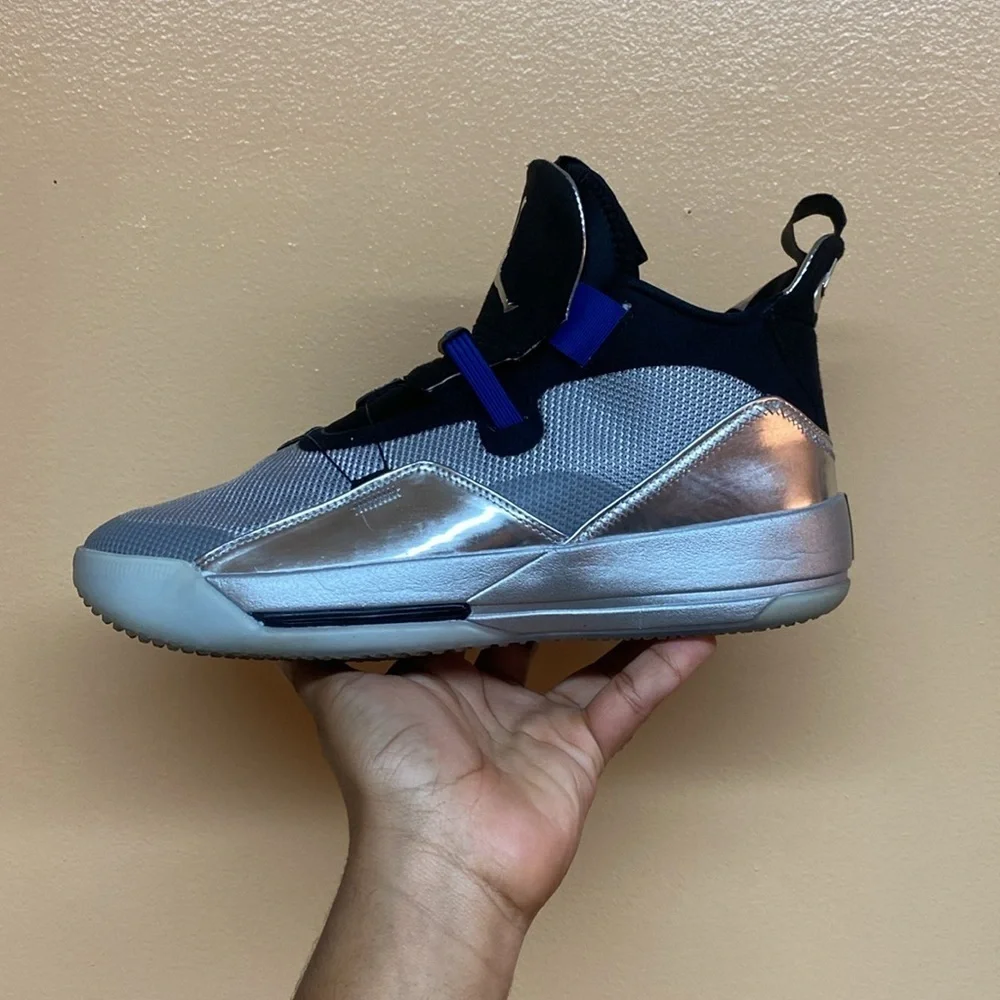 Nike Air Jordan XXXIII 33 All-Star Metallic Silver Black Charlotte AQ8830-005